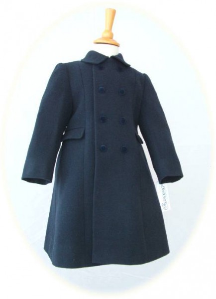 Child's classic coat made in Spain. For a little girl or a little boy.