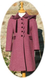 "Helen" girl's coat in Heather Tweed