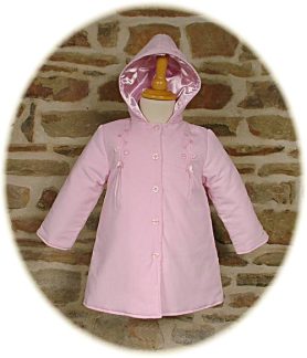 Baby girl's hooded coat