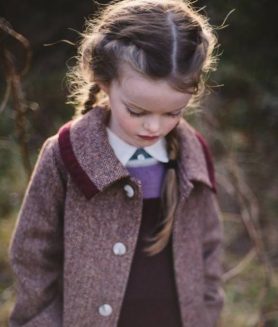 Girl's Donegal tweed coat