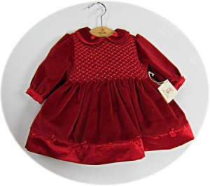 Baby's smocked velvet dresses