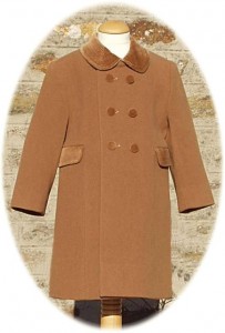 Childs traditional coat in camel