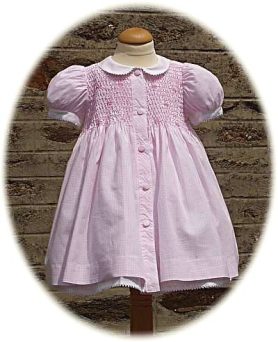 Baby's smocked gingham dress