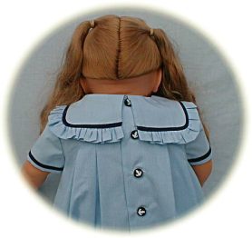 Little Girl's sailor dress back view