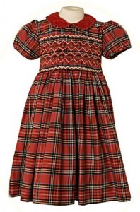 Little girl's tartan dress