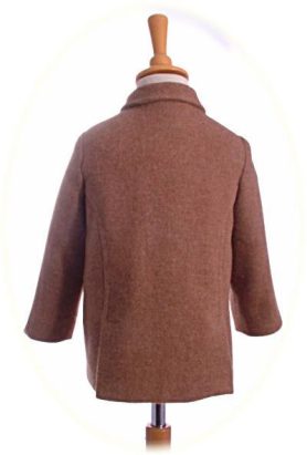 Little boy's short coat back view