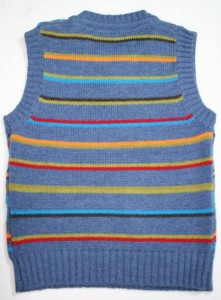 Child's fairisle tank top blue back