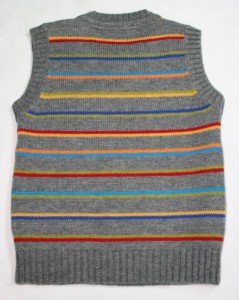 Child's fairisle tank top grey back