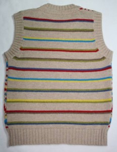 Child's fairisle tank top natural back