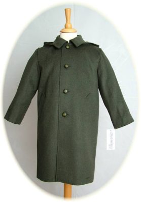 Child's green Loden coat