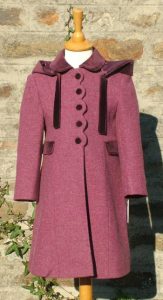 "Helen" girl's coat in Heather Tweed