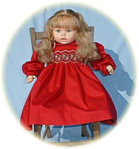 Little Girl's smocked winter dress