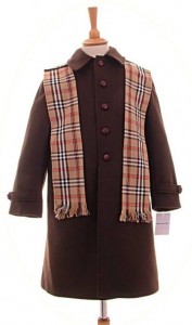 Child's traditional Loden coat in brown