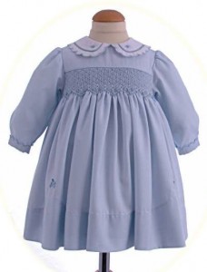 Baby's hand smocked winter dress