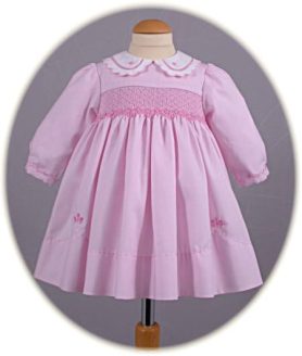 Baby's smocked winter dress