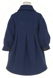 Girl's Italian wool coat from Hucklebones back view