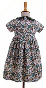 Little girl's hand-smocked dress back view