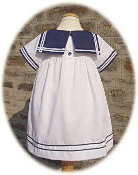 Baby's sailor dress back view