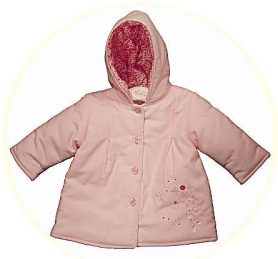 Baby girl's pink hooded coat