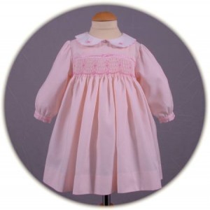 Baby's smocked winter dresses