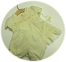 Baby's spring dress and bloomers