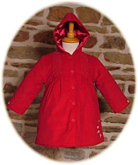 Baby's red hooded coat