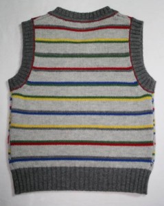 Child's trucks fairisle tank top back